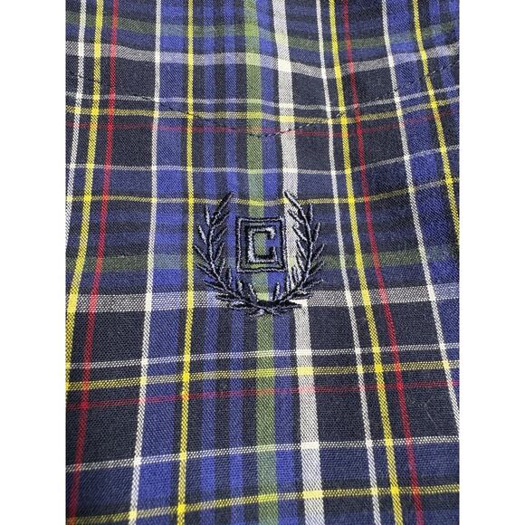 Chaps Shirt Men's 2XLT Long Sleeve Button Down Stretch Easy Care Blue Plaid - Picture 10 of 16